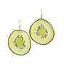 Kiwi Dried Real Fruit Resin Earrings, thumbnail 3 of 3
