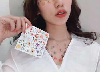 Flowers And Fruits Temporary Tattoo, 5 of 6