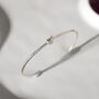 Sterling Silver Chunky Friendship Knot Bangle, thumbnail 3 of 8