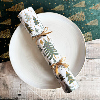 Green Tree Themed Christmas Crackers Pack Of Six, 3 of 7