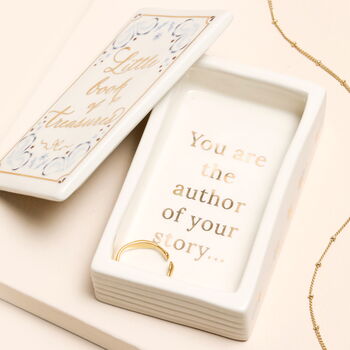 Ceramic Little Book Of Treasure Trinket Pot, 4 of 4
