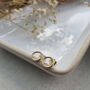 14k Gold Filled Circle Halo Ear Stud Earrings, thumbnail 2 of 9