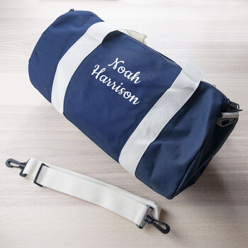 Personalised Kids Navy Gym Kit Bag, 3 of 8