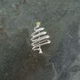 Christmas Tree Minimalist Festive Brooch, thumbnail 2 of 3