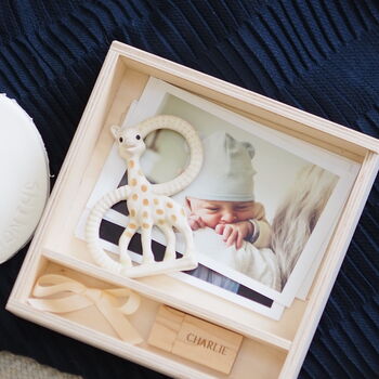 Personalised Wooden Baby Memory Box, 4 of 11