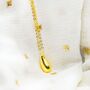 Slim Elegant Small Tear Drop Pendant Necklace, thumbnail 8 of 8