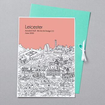Personalised Leicester Graduation Gift Print, 9 of 9