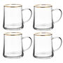 Elegant Gold Rim Glass Mulled Wine Mugs, thumbnail 2 of 5