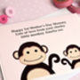 'Monkeys' 1st Birthday Or Mothers Day As My Mummy Card, thumbnail 3 of 5
