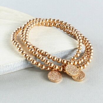 18ct Rose Gold Plated Sparkle Bracelet, 4 of 4