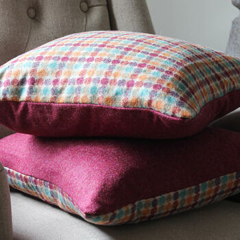 Multi Spot Mulberry Wool Cushion, 3 of 4