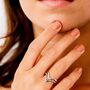 Rana Sterling Silver Chevron Stacking Ring, thumbnail 1 of 5
