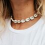 Handmade Cowrie Shell Choker Necklace, thumbnail 2 of 8
