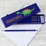 Personalised Set Of 12 Pencils In Dinosaur Box, thumbnail 1 of 2