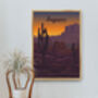 Saguaro National Park USA Travel Poster Art Print, thumbnail 5 of 8