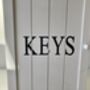 White Wooden Key Box Cabinet Wall Mounted Freestanding, thumbnail 6 of 11