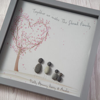 Personalised Love Tree Family Pebble Picture, 5 of 6