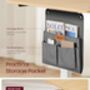 Height Adjustable Desk With Storage Pocket And Memory, thumbnail 6 of 10