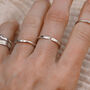 Personalised Initial Open Silver Stacking Ring, thumbnail 5 of 7