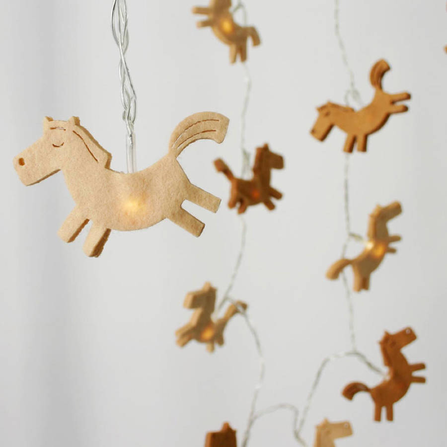 Battery Felt Horse String Lights By all things Brighton beautiful