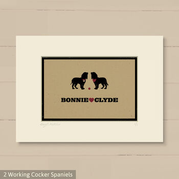 One Or Two Working Cocker Spaniels Personalised Print, 11 of 12