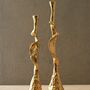 Handmade Black Brass Spiral Candle Holder Set, thumbnail 1 of 12