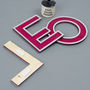 Wooden Letters And Numbers Painted In Metallic Colours, thumbnail 3 of 7