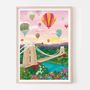 Bristol Balloon Fiesta Over Clifton Bridge Art Print, thumbnail 4 of 4