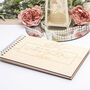 Floral Frame Wooden Engraved Wedding Guest Book, thumbnail 1 of 3