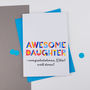 Awesome Daughter Card All Purpose Personalised Card, thumbnail 2 of 2