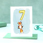 Fox Child's Birthday Choose Your Number Card, thumbnail 11 of 12