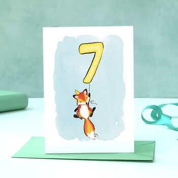 Fox Child's Birthday Choose Your Number Card, 11 of 12