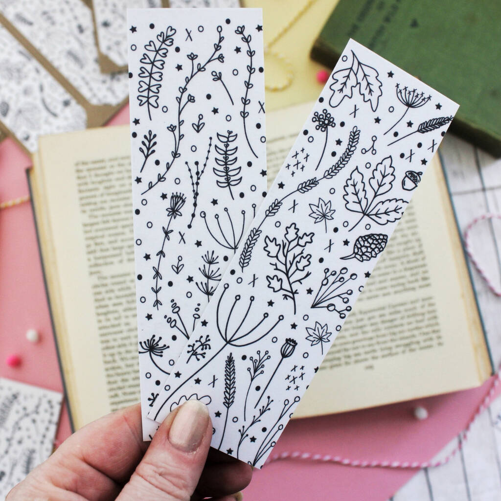 Wildflower Doodles Bookmarks Set Of Two, 1 of 6