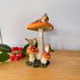 Toadstools With Robins Decoration, thumbnail 1 of 6