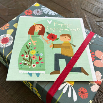 Silver Foiled Engagement Card, 3 of 5