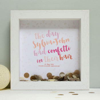 Personalised Anniversay Confetti Box Framed Print, 7 of 10