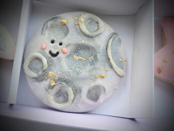 Personalised To The Moon And Back Hand Iced Biscuit Gift Box Fathers Day Gift, 10 of 10