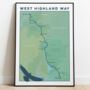 West Highland Way Art Print With Map, thumbnail 6 of 10