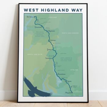 West Highland Way Art Print With Map, 6 of 10