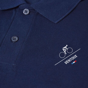 Organic Cotton Ventoux Cycling Navy Polo Shirt, 2 of 6