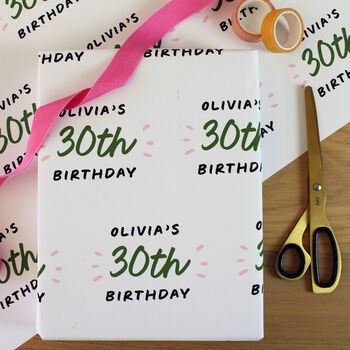 Personalised Name And Age Birthday Wrapping Paper, 3 of 4