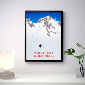 Personalised Powder Skier Art Print, 2 of 7