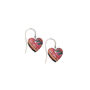 Tiger Lily Modern Vintage Floral Small Heart Earrings, thumbnail 1 of 3