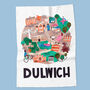 Dulwich Map Tea Towel, thumbnail 2 of 3