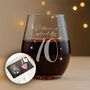 70th Birthday Diamante Crystal Embellished Stemless Glass, thumbnail 1 of 8