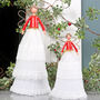 White And Red Angel Tree Topper, Two Sizes, thumbnail 1 of 6