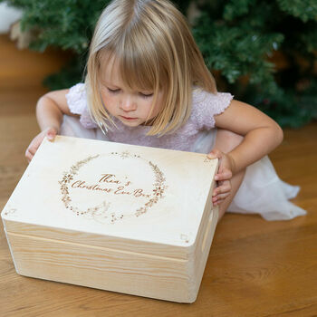 Personalised Christmas Eve Box With Wreath Design, 4 of 5