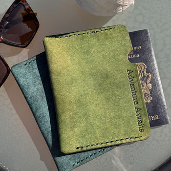 Handmade Leather Passport Cover, 7 of 7
