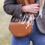 Personalised Vegan Leather Half Moon Crossbody Bag, thumbnail 4 of 12