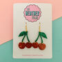 Glittery Cherry Earrings, thumbnail 1 of 2